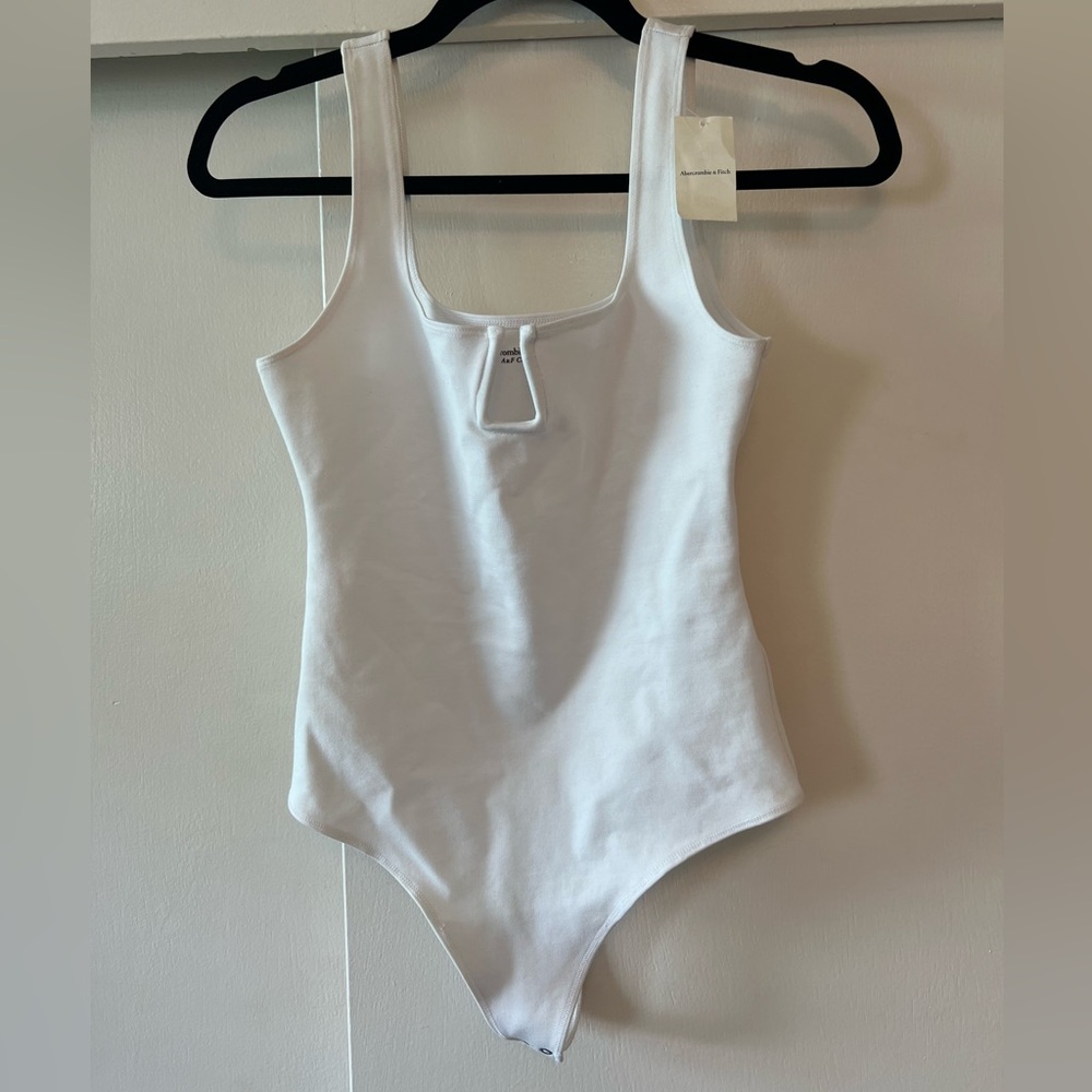 NWT Abercrombie & Fitch White Thong Bodysuit XS